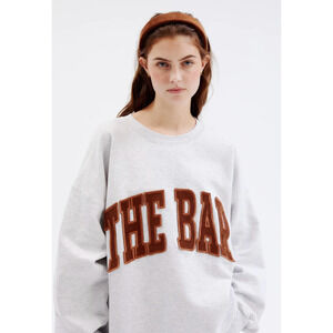 The BAR Ember Sweatshirt Grey Brown Embroidered Size XXXL